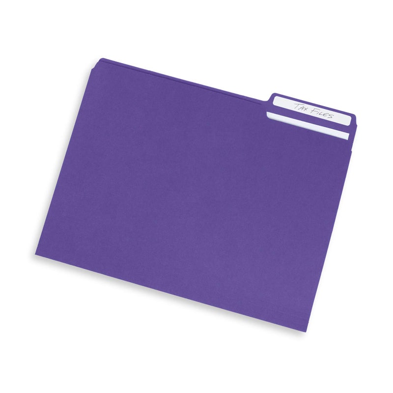 Blue Summit Supplies Purple File Folders, Letter Size, 1/3 Cut Tab, Purple Color, Great Folder for Organizing and Easy File Storage, 100 Per Box - Image 5